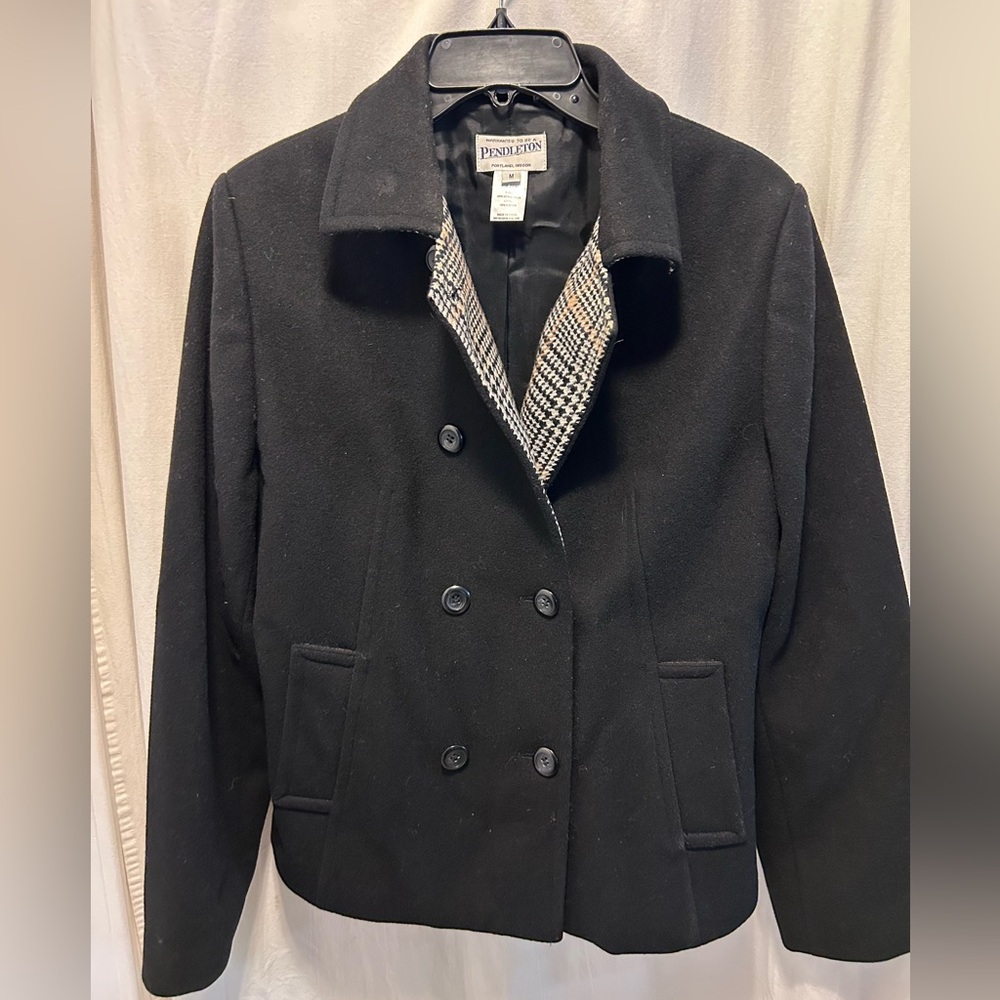 Pendleton Merino Wool Double Breasted Jacket With… - image 3